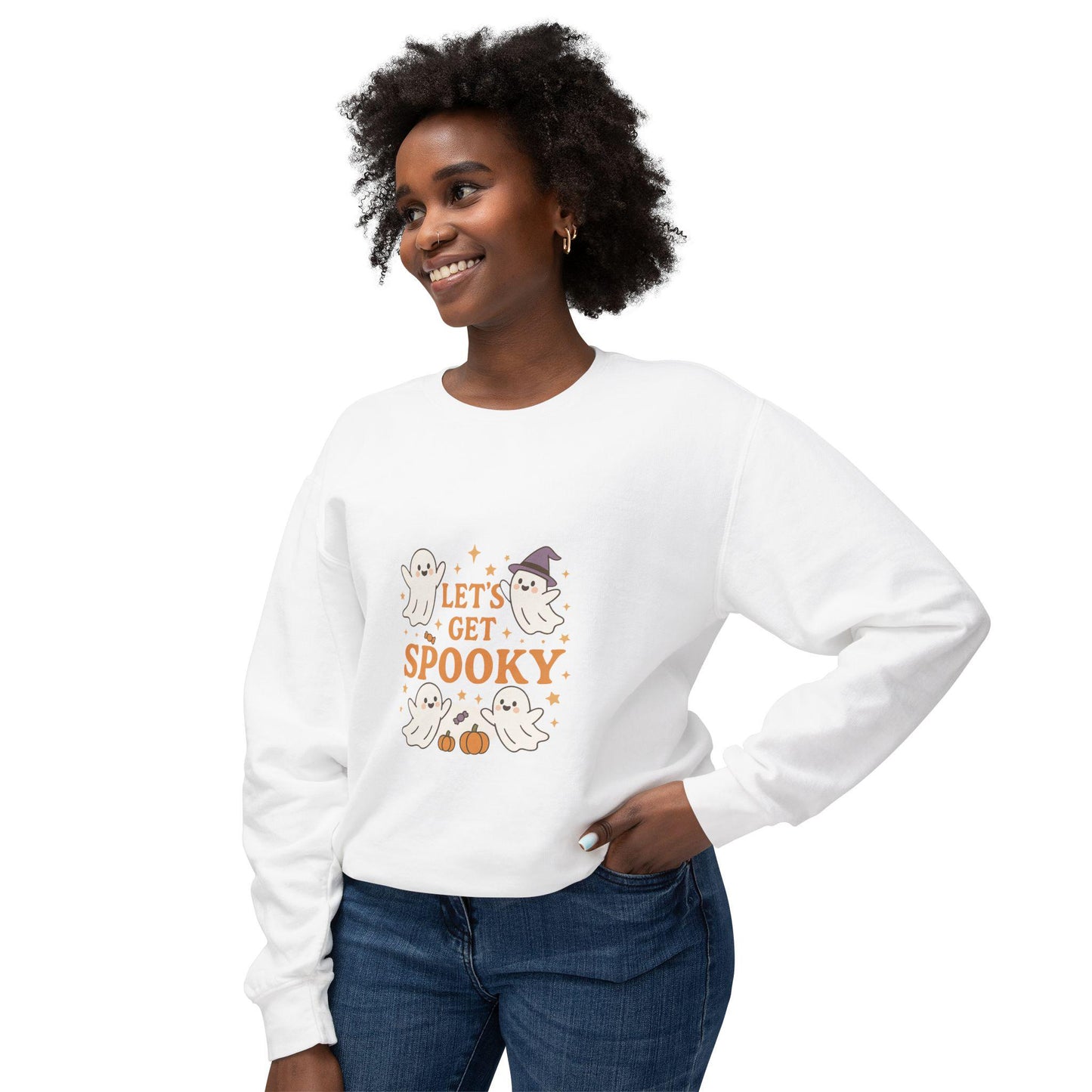 Lets Get Spooky Matching Halloween Sweatshirt | Cute Ghost Family Outfit | Fall Cozy Sweater | Halloween Gift Idea