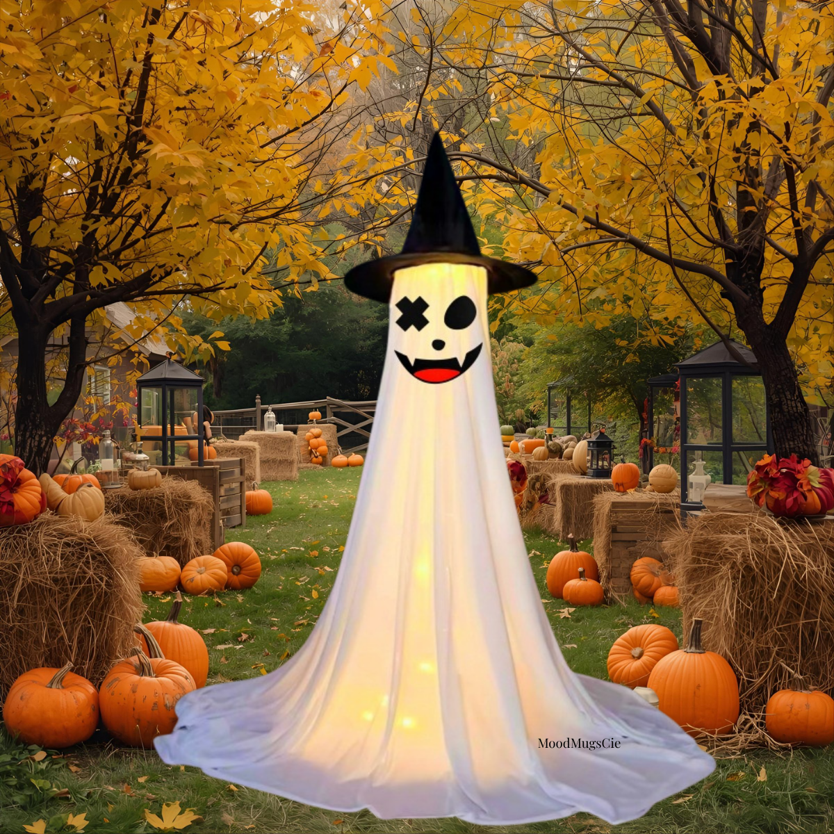 Halloween Decor Spooky Ghost Yard Stake With Stake Weatherproof Porch Garden Decorations For Front Yard Haunted House Props