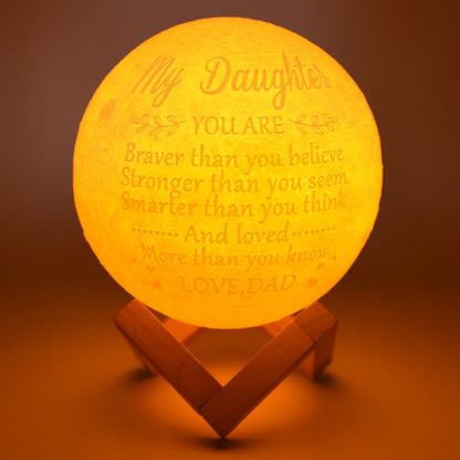 Lampe Lune Personnalisée 🌕 – Gravure Photo & Message – Cadeau Unique et Émotionnel