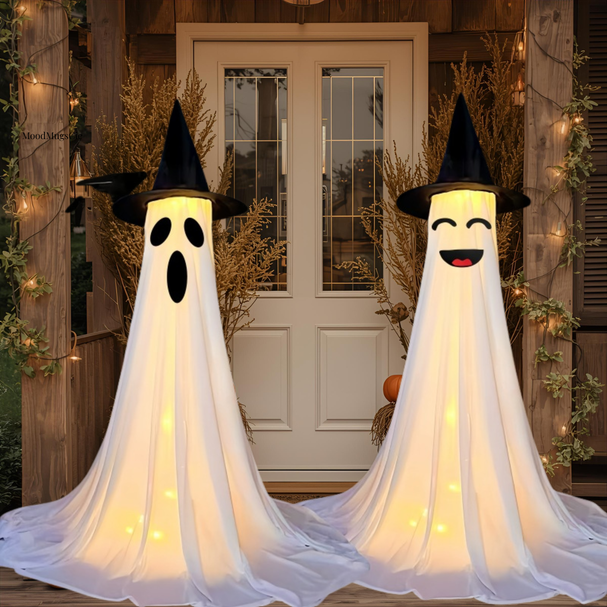 Halloween Decor Spooky Ghost Yard Stake With Stake Weatherproof Porch Garden Decorations For Front Yard Haunted House Props