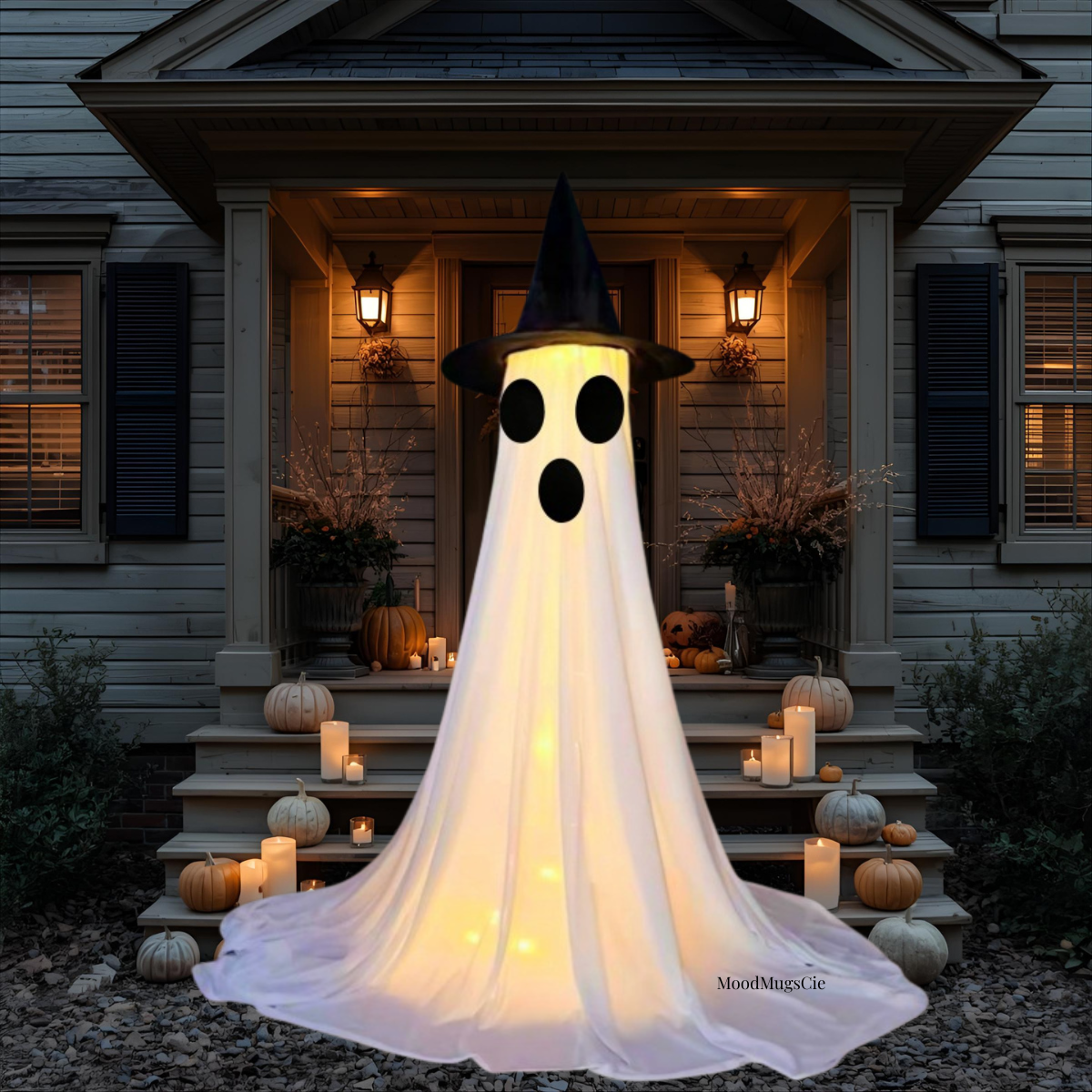 Halloween Decor Spooky Ghost Yard Stake With Stake Weatherproof Porch Garden Decorations For Front Yard Haunted House Props