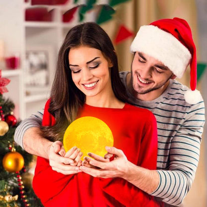 Lampe Lune Personnalisée 🌕 – Gravure Photo & Message – Cadeau Unique et Émotionnel