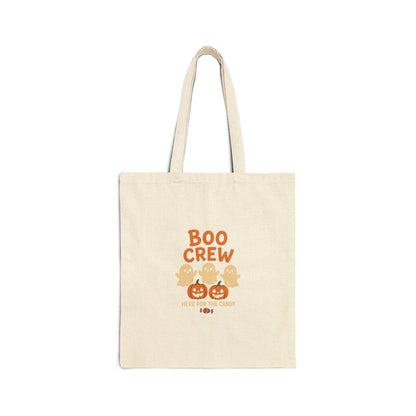 Boo Crew Halloween Tote Bag  Cute Ghosts & Smiling Pumpkins