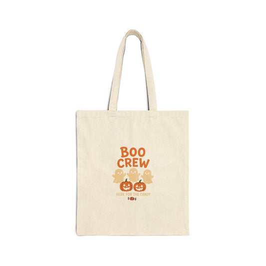 Boo Crew Halloween Tote Bag  Cute Ghosts & Smiling Pumpkins